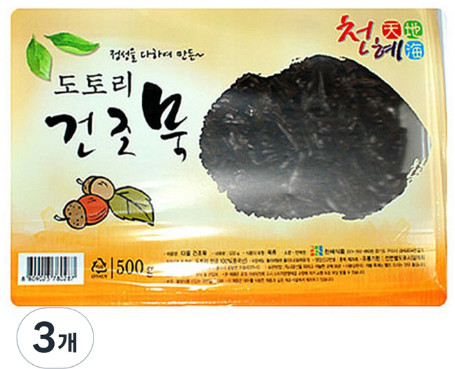 chunhyefood 乾燥橡子涼粉, 500g, 3個