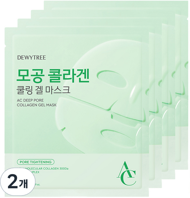 듀이트리 AC 딥 모공 콜라겐 겔 마스크팩, 4개입, 2개