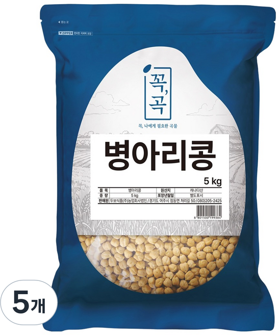 두보식품 병아리콩, 5kg, 5개