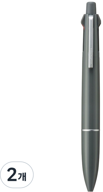 Uni 三菱 JETSTREAM 輕觸墨水 4合1多功能筆 0.5mm MSXE5-LS-0.5mm, 2個, 亮光灰