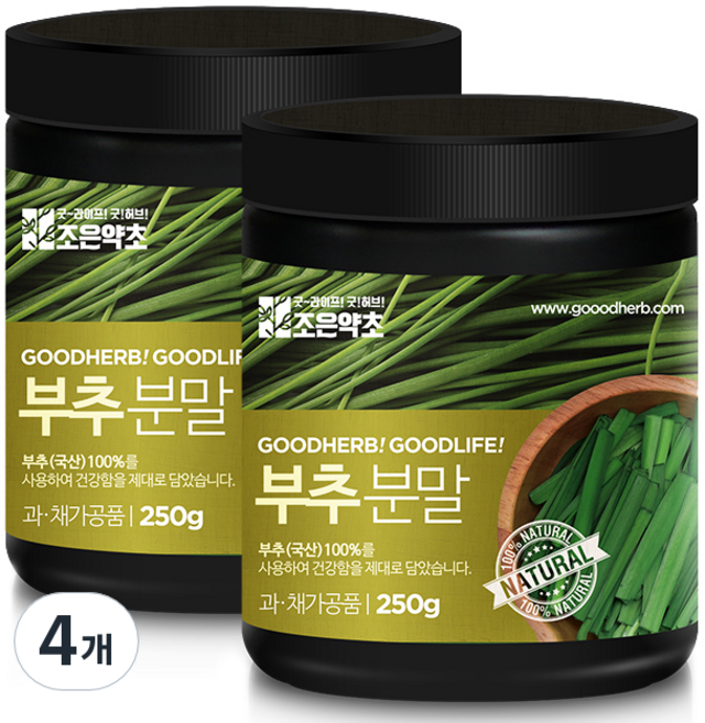 조은약초 프리미엄 부추 가루, 250g, 4개