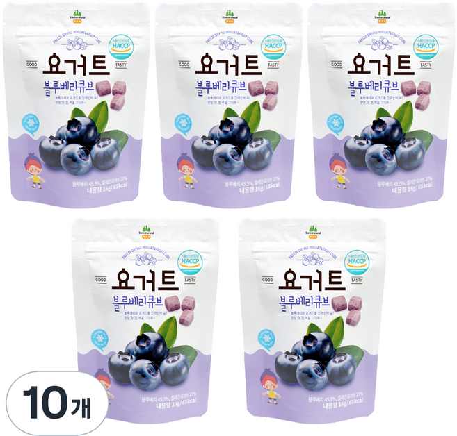 산마을 요거트 블루베리큐브, 10개, 16g, 블루베리향