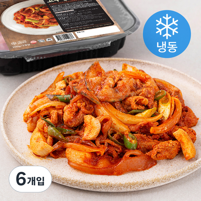 제이엠푸드 제주 흑돼지 백년초 고추장 불고기 (냉동), 6개입, 200g