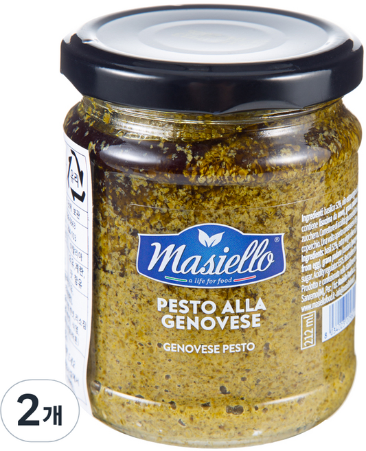 마시엘로 이탈리아 바질페스토, 180g, 2개