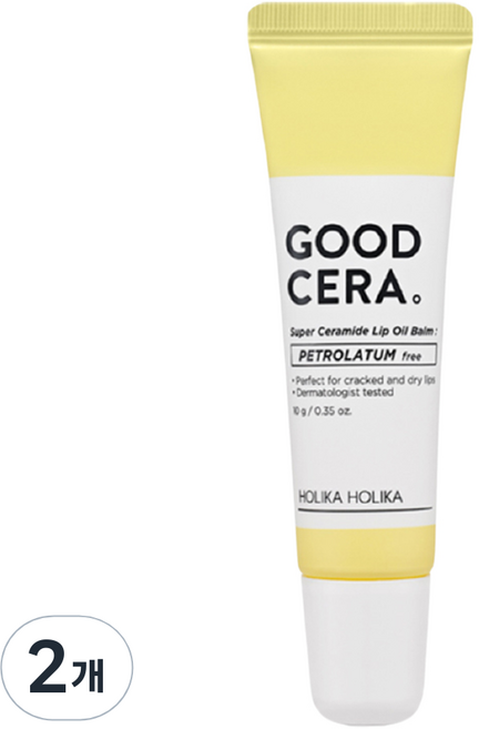 홀리카홀리카 굳세라 수퍼 세라마이드 립 오일밤, 10g, 2개