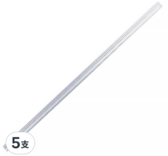CoX 三燕興業 鋁合金直尺 100cm, 銀色, 5支