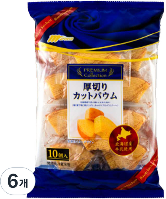 丸金 厚木切塊年輪蛋糕, 6個, 200g