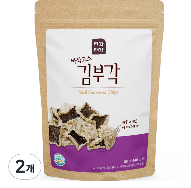 티각태각 바삭고소 김부각, 80g, 2개