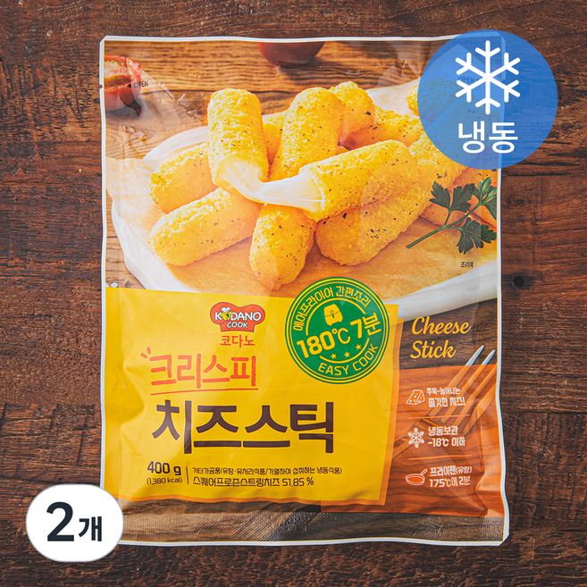 코다노 크리스피 치즈스틱 (냉동), 400g, 2개