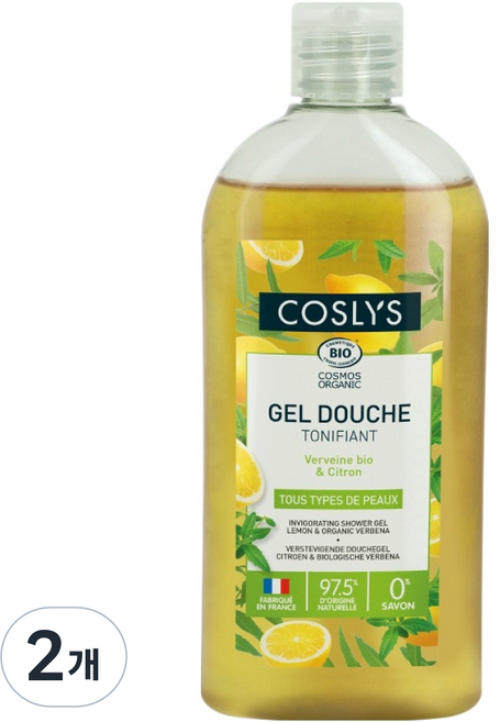 코슬리스 바디워시 레몬버베나, 250ml, 2개