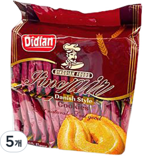 데니쉬 스타일 쿠키 밀크향, 476g, 5개