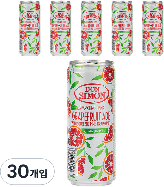 돈시몬 착즙 스파클링 자몽에이드, 330ml, 30개입
