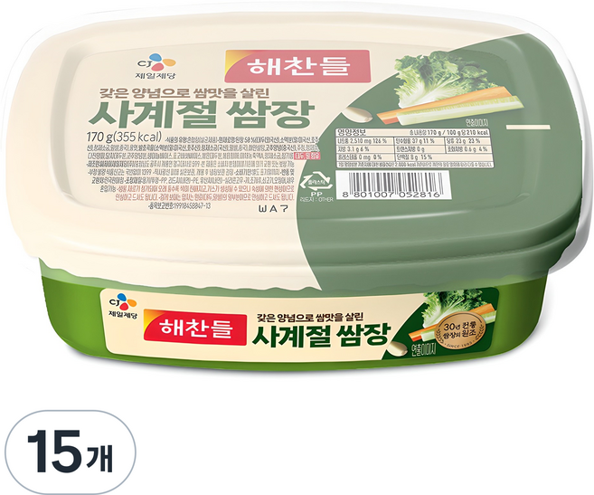 해찬들 사계절 쌈장, 170g, 15개