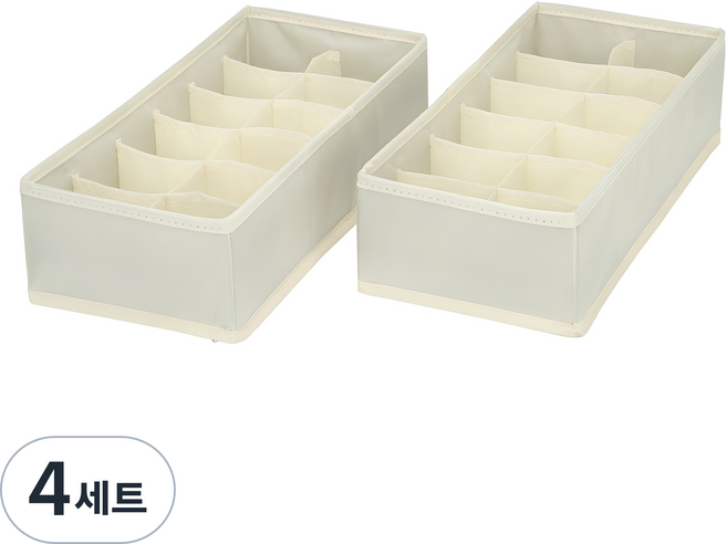 코멧 홈 프리미엄 속옷정리함 12칸 2개입, 베이지, 8개