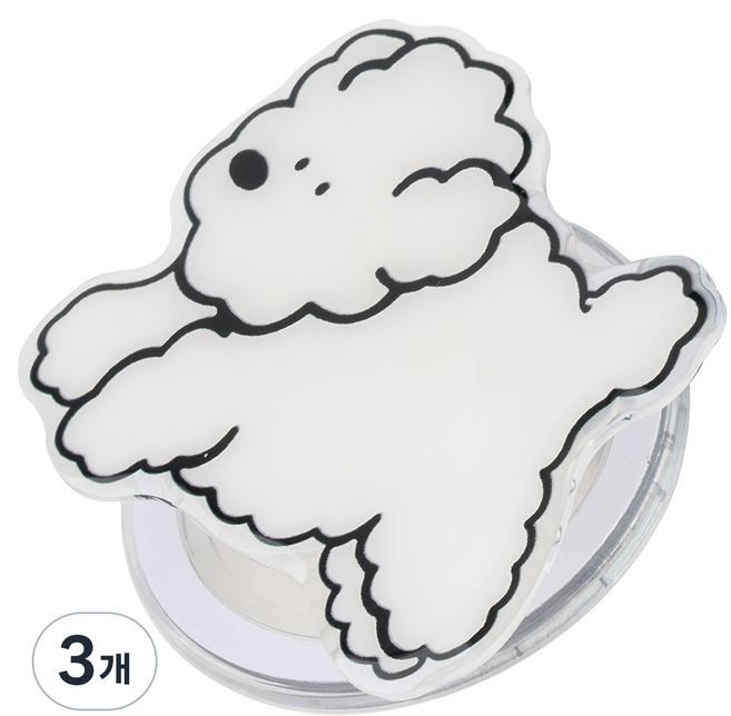 구스페리 맥세이프 동물 아크릴 스마트톡, 18 하얀양, 3개