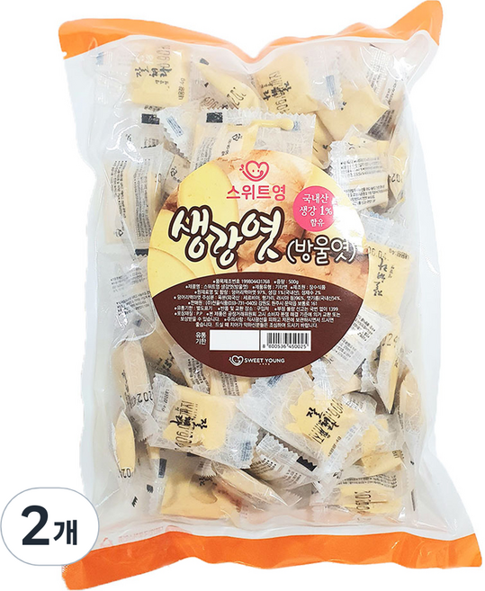 스위트영 생강엿, 2개, 500g
