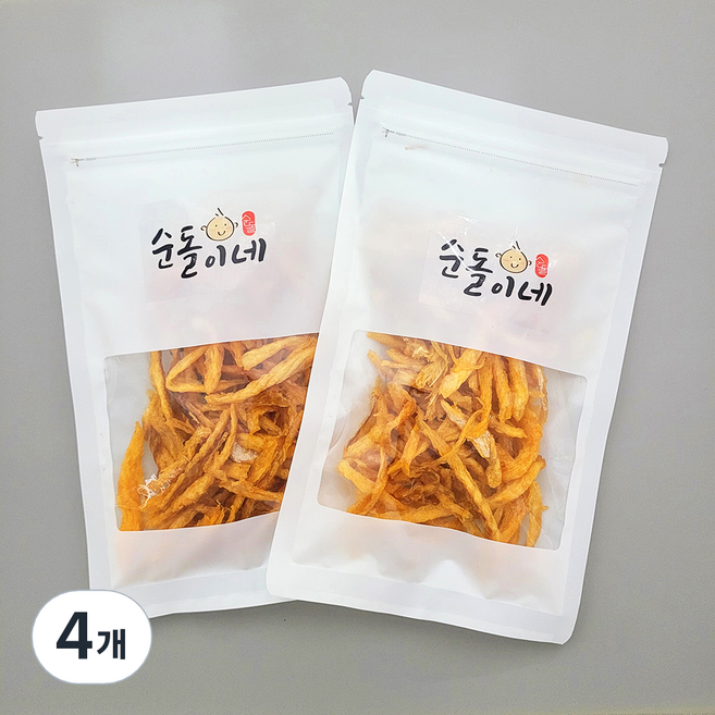 순돌이네 달콤 먹태칩, 4개, 60g