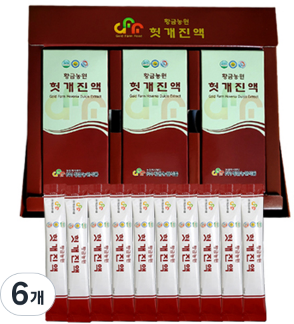 황금농원식품 황금농원 헛개진액 10p, 150ml, 6개