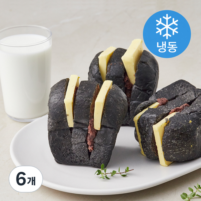 서울커피 먹물 앙버터식빵 (냉동), 100g, 6개