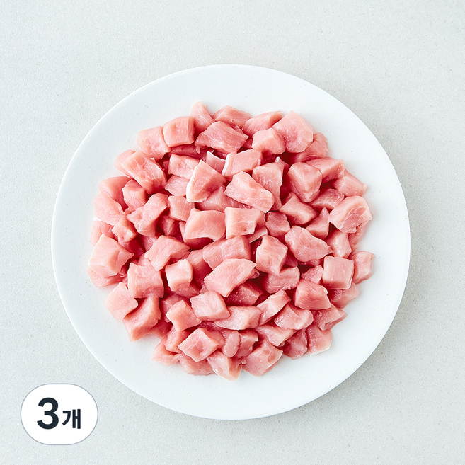 백두대간 한돈 등심 카레용 (냉장), 3개, 500g