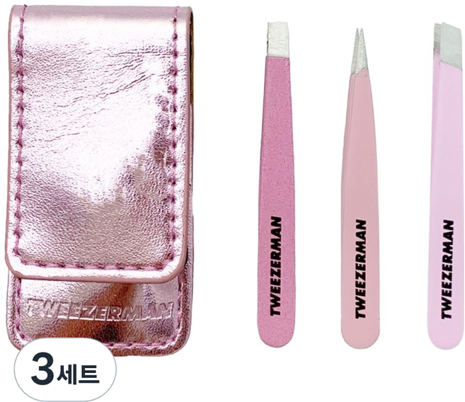 트위저맨 마이크로 미니 트위저 3종, 핑크, 3세트