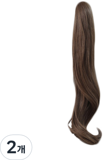 핑크에이지 포니즈테일 롤링 낸시 매트 모스트사 가발, BB2 매트브라운, 2개