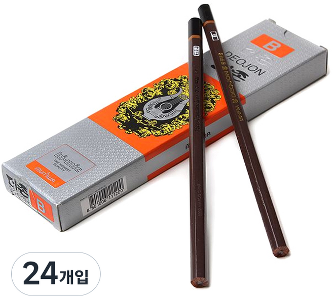 문화연필 더존 B, 혼합 색상, 24개