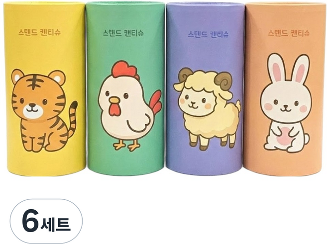 UH홈데코 스탠드 캔티슈 2겹 50p x 4종 세트, 6세트