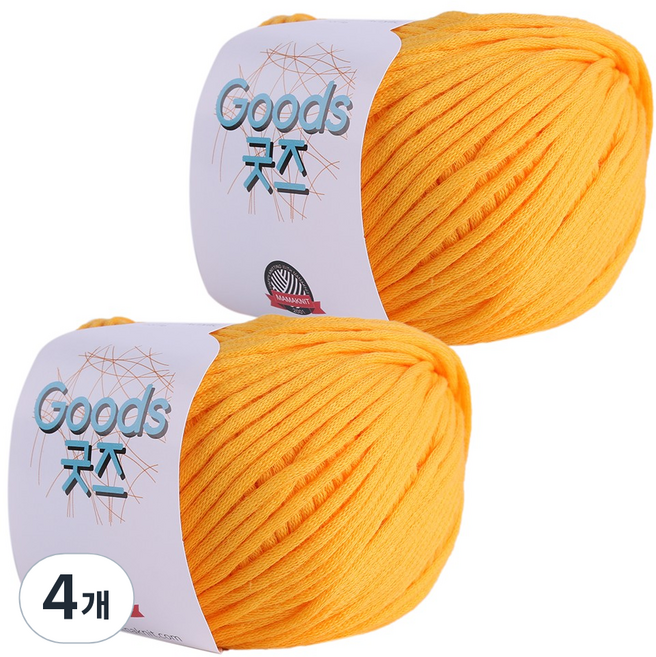 마마니트 굿즈 뜨개실 4p, 32 진노랑, 4개