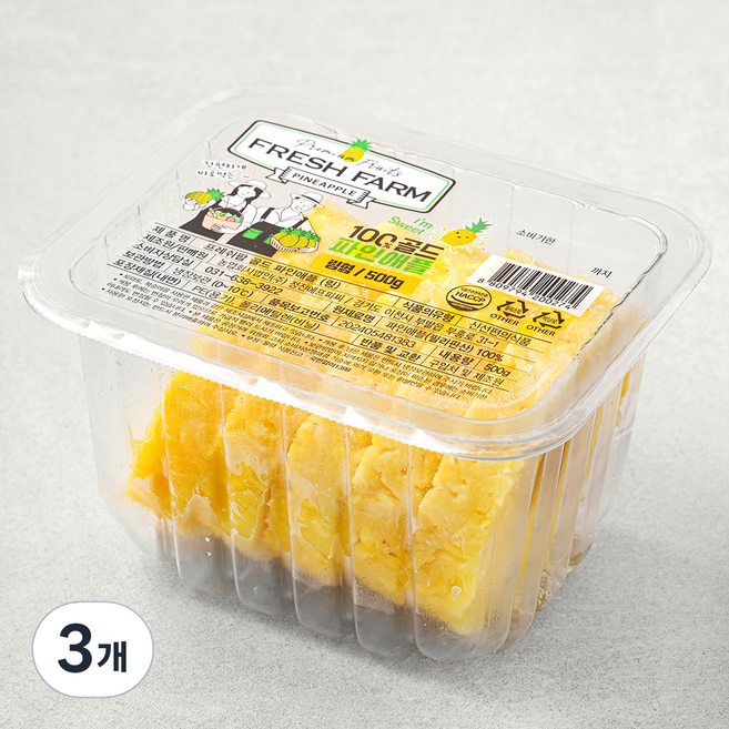 프레쉬팜 골드파인애플 링, 500g, 1개입, 3개