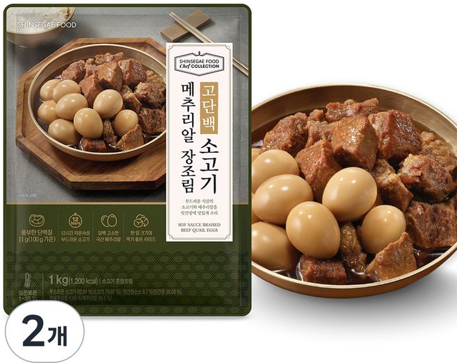 SHINSEGAE FOOD 高蛋白牛肉醬滷鵪鶉蛋, 1kg, 2個
