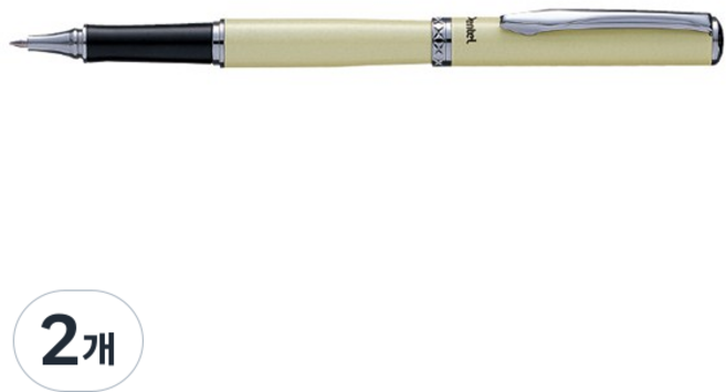 펜텔 K611W-A 스털링 겔펜 화이트, 잉크(블랙), 2개