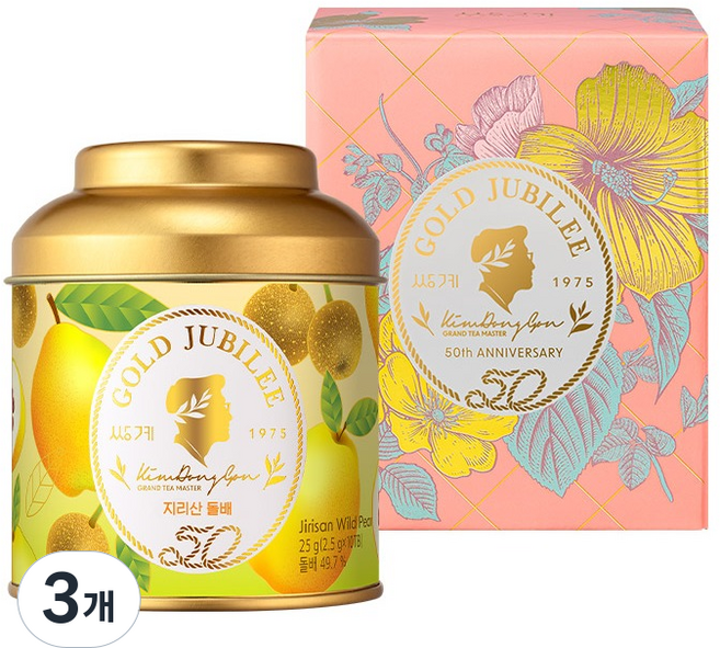 SSANGGYE Gold Jubilee 智異山石梨茶, 2.5g, 3個, 10入