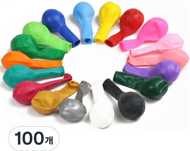 윰스 이벤트 풍선 일반, 혼합색상, 100개