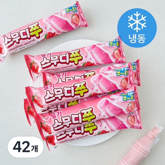 서주 딸기 스무디쭈 (냉동), 42개, 1개입, 125ml