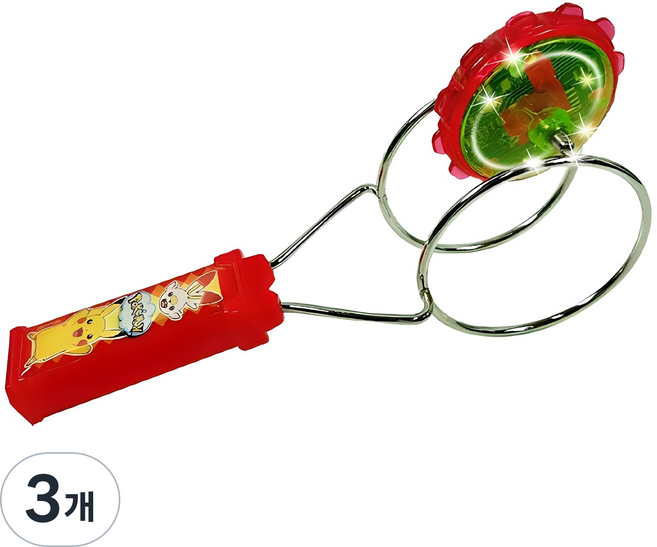 PoKeMoN 寶可夢 LED磁吸發光陀螺, 3個, 隨機出貨