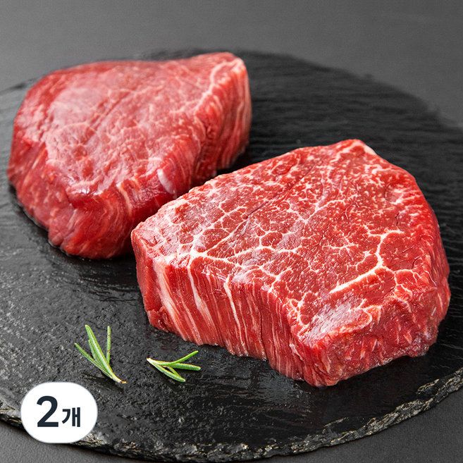 안성한우 무항생제 인증 안심 1++등급 (7) 구이용 (냉장), 200g, 2개