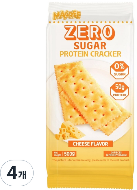 매그리 제로 슈가 프로틴 크래커 치즈맛, 500g, 4개