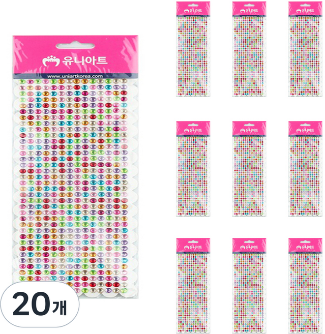 유니아트 비즈스티커, 76번, 20개
