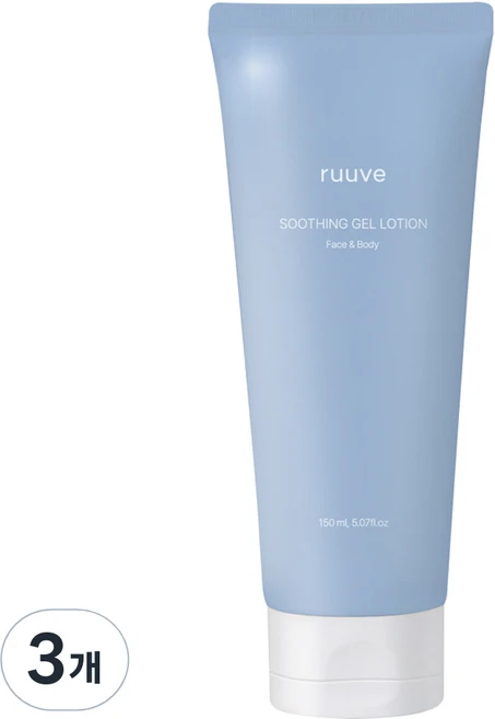 러베 유기농 수딩젤 로션, 3개, 150ml - 쿠팡
