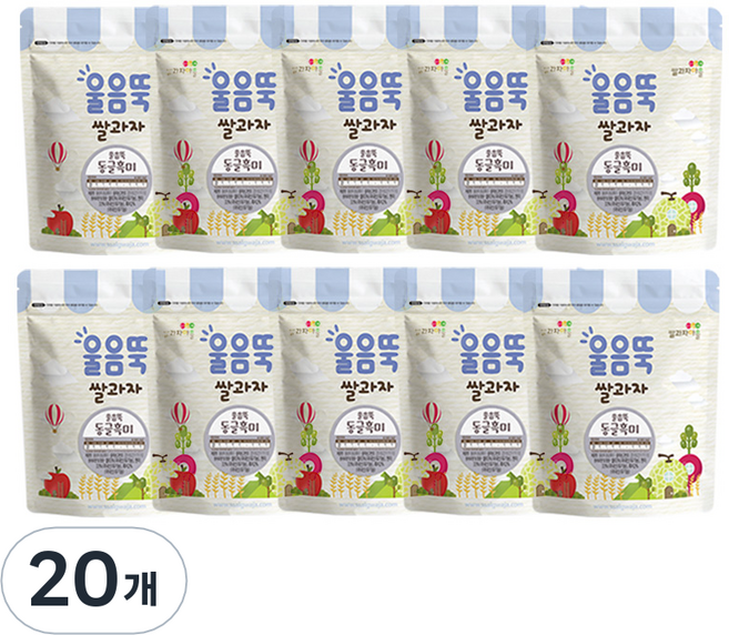 쌀과자마을 울음뚝 과자, 동글흑미, 20개, 30g