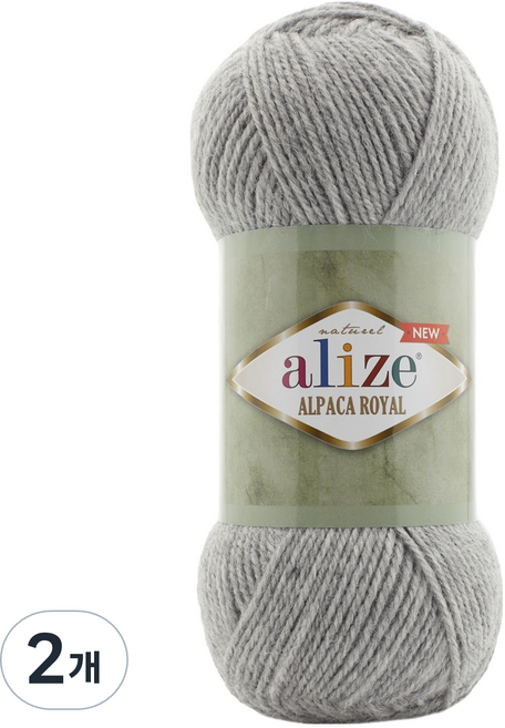 Alizee Alpaca Royal 編織線 100g 250m, 2個, 21