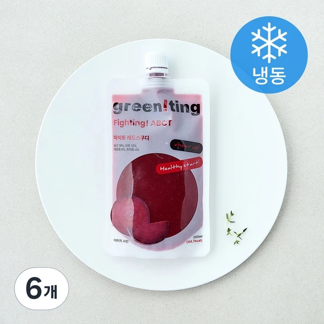 그리니팅 파이토 레드스무디 (냉동), 6개, 200ml - 쿠팡