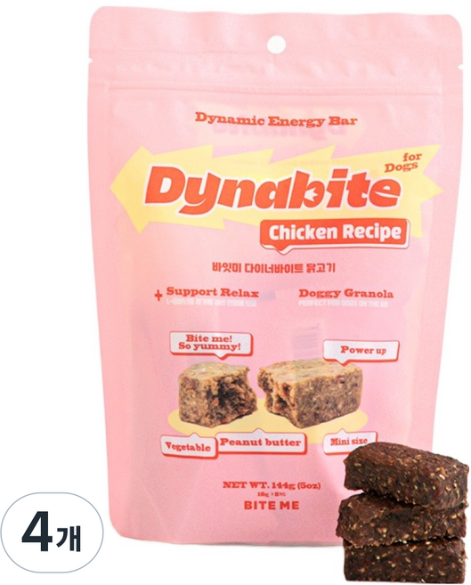 바잇미 강아지 다이너바이트 8p, 닭고기, 144g, 4개