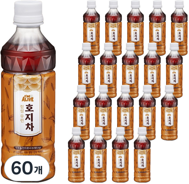 아임얼라이브 정성 우린 호지차, 60개, 340ml