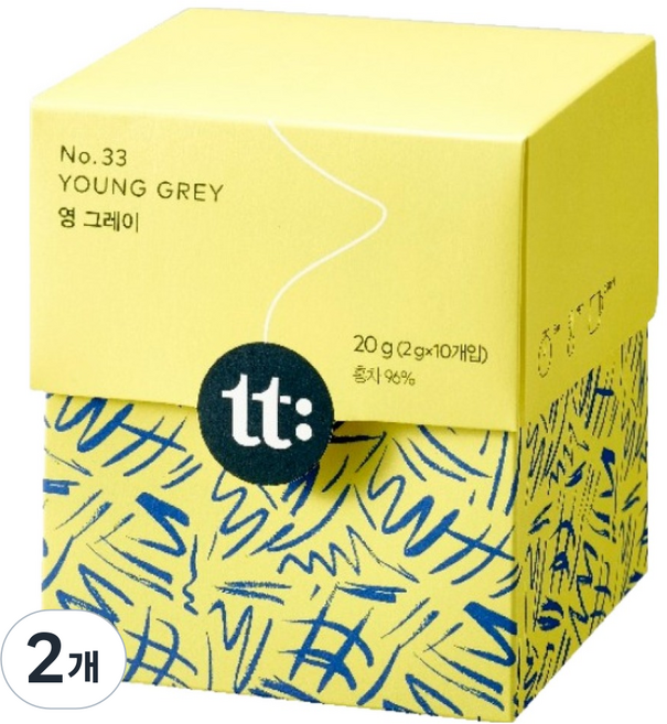 티트라 영 그레이 티, 2개, 10개입, 2g