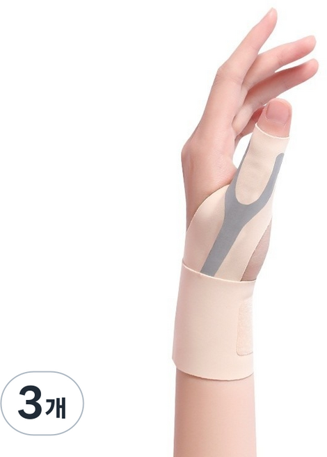 Ovnic 拇指手腕護具 左手用, 膚色, 3個