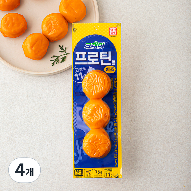 한성기업 크래미 프로틴볼 치즈, 75g, 4개