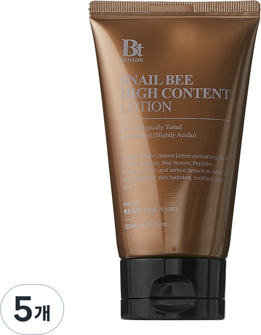 벤튼 스네일비 하이콘텐트 로션, 120ml, 5개 - 쿠팡