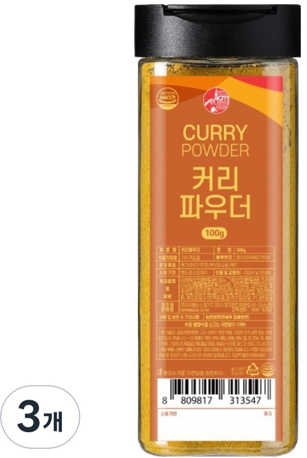 아이엠소스 커리 파우더, 3개, 100g